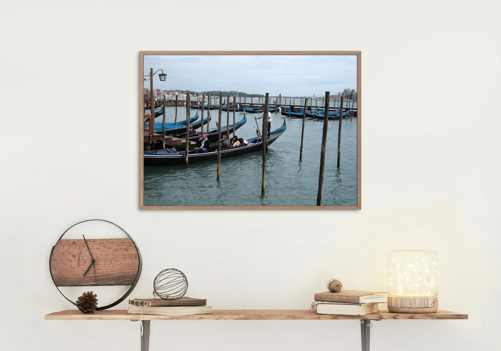 Venetian Gondolas on the Grand Canal – Italy Travel Digital Photo Download