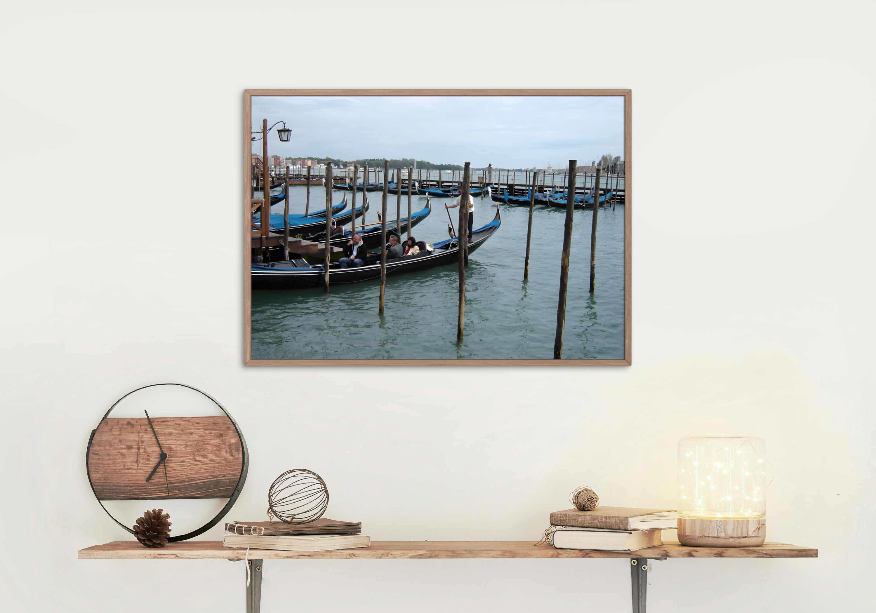 Venetian Gondolas on the Grand Canal – Italy Travel Digital Photo Download